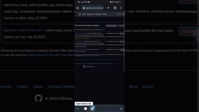 Generate PAT with your phone | for #alx newbies learning #softwareengineering (#github #git)