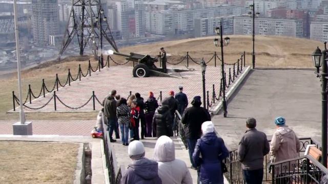 Пушка на Караульной горе г. Красноярск