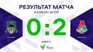 ЮФЛ-1. Краснодар - Локомотив. 20-й тур. Обзор