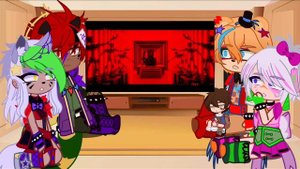Glamrocks  +Gregory react to Frenzy (remake)// Reaction video // Fnaf Security Breach // Gacha club