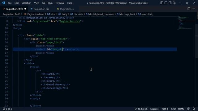 JavaScript Pagination Tutorial #5: Pagination Working Logic next() prev() using JavaScript