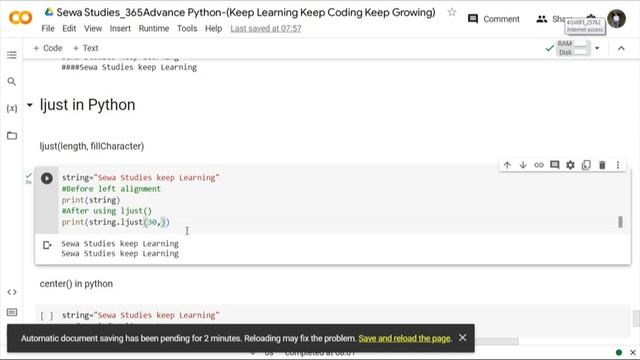 Day 162   RJUST() , LJUST() , CENTER () And ZFILL ()  Using Python смотреть онлайн