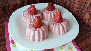 Клубничный низкокалорийный десерт за 5 минут, без сахара - для диабетика и правильного питания.