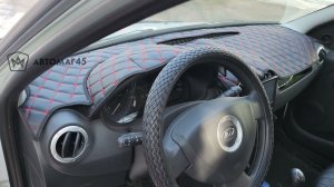 Накидка на панель Лада Ларгус Renault Logan 1 Renault Sandero 1 из экокожи