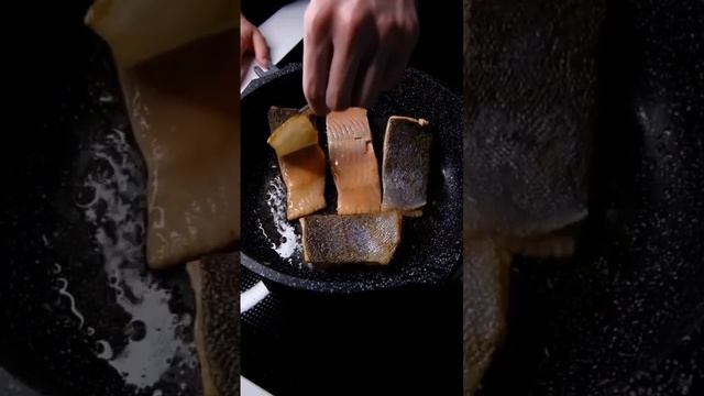 ? ФОРЕЛЬ СО СЛИВОЧНЫМ СОУСОМ, ГРИБАМИ И ШПИНАТОМ.