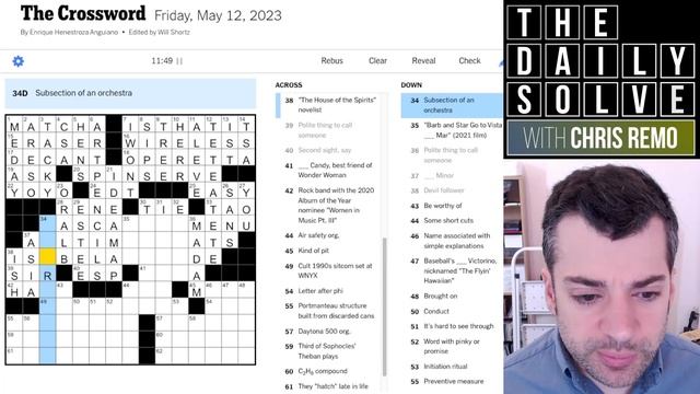 Friday: Dropping Names Left & Right - 12 May 2023 New York Times Crossword смотреть онлайн