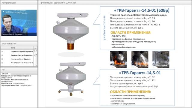 Модули пожаротушения порошковые и ТРВ. Беспроводная АУП / 21.02.2017