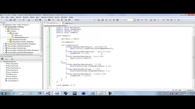 Unity3D Создание меню и сохраниния через сериализацию