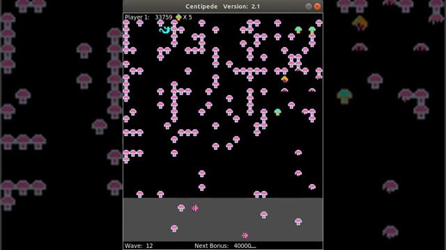 Atari-like Centipede arcade game written in TCL/TK. (homebrew arcade) смотреть онлайн