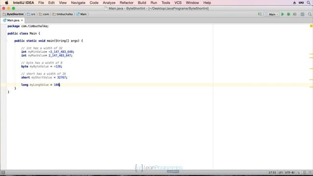 02 Getting To Know Primitive Data Types The Byte, Short, Int And Long смотреть онлайн