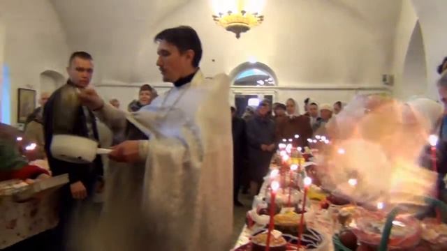 Освящение куличей на пасху.г.Кольчугино
