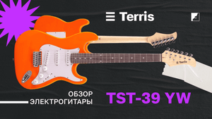 Обзор на электрогитару TERRIS TST-39 YW