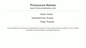 How to pronounce Adrian (Russian/Russia) - PronounceNames.com