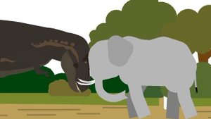 Tyrannosaurus Rex VS African Elephant | StickNodes Animation