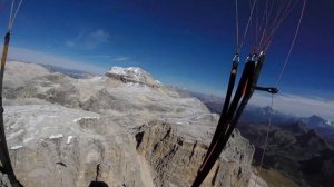 Sass Pordoi paragliding Dolomites Italy