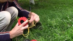 Заміна ЛІСКИ В тримери, Замена лески, Замена лески на мотокосе, Как заменить леску на косилке,ремон