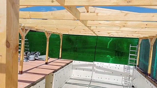 Навес над бассейном своими руками. смотреть онлайн