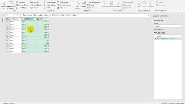 Power Query Unpivot смотреть онлайн
