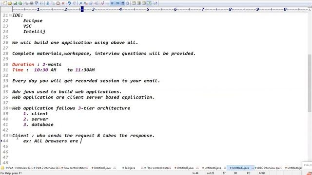 ADV. JAVA tutorials || Demo - 1 || by Mr. Ratan On 28-03-2022 @10:30AM IST смотреть онлайн