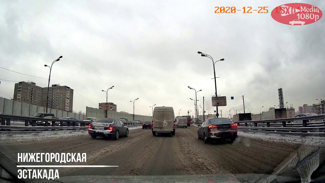 улица Госпитальный Вал. Автозаводский мост  full hd