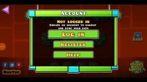 Как создать аккаунт в Geometry Dash...