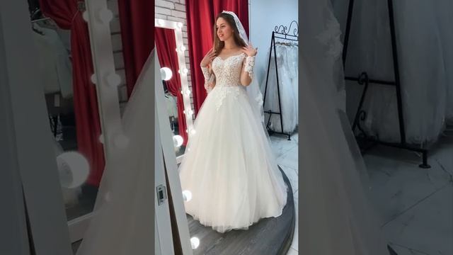 Очень красивое свадебное платье с рукавами смотреть онлайн
