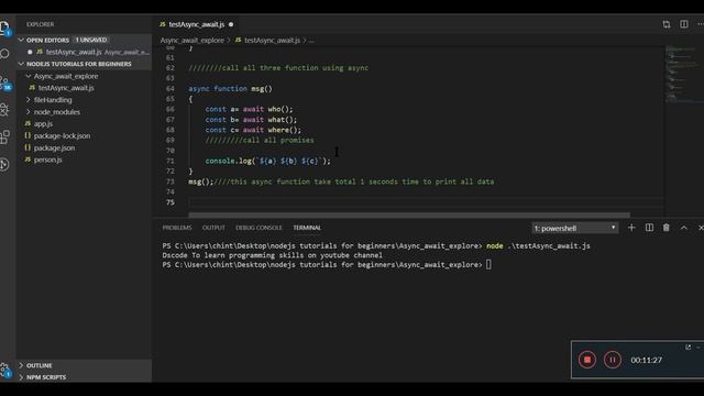 Exploring Async/Await Functions in JavaScript [Hindi] | Async Await in JavaScript | try/catch Block