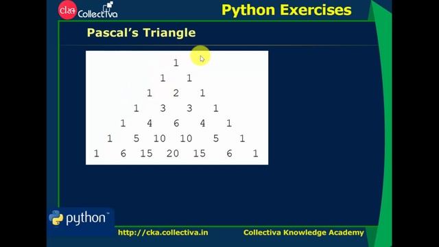 #61. தமிழில் | Pascal's triangle (Step-3) | Python programs