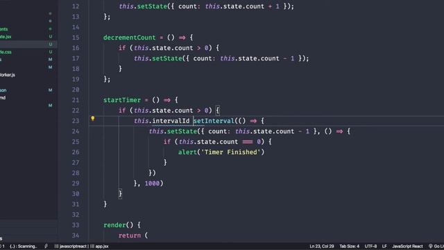 5.6 React State Example by Implementing A Timer | Stack Learner смотреть онлайн