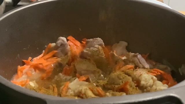 «Плов» из вермишели и курицы