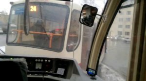 Трамвай 71 405, СМЕ №021+022, маршрут №24, г  Екатеринбург