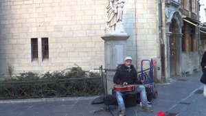 Блюз на улицах Брюселя. Уличный музыкант