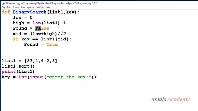 Python Tutorials - Binary Search Program смотреть онлайн