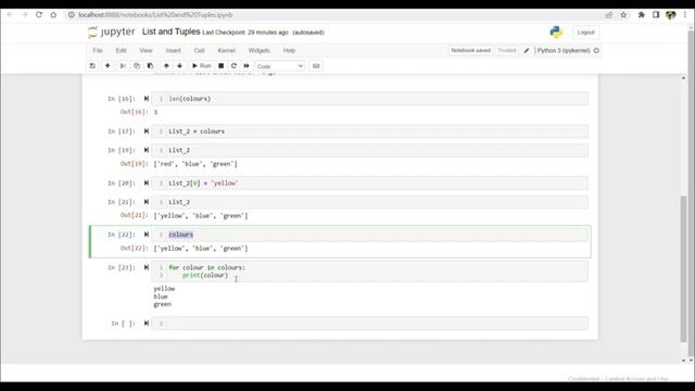Basics of Python - Lists