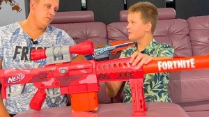 ОБЗОР НА ТЯЖЕЛУЮ СНАЙПЕРКУ НЕРФ ФОРТНАЙТ ХЭВИ / Nerf Fortnite HEAVY SR/ NERF REVIEW