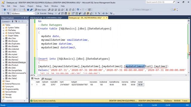 SQL Server Datatypes | SQL Server tutorial