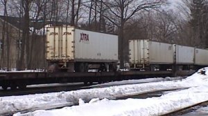 Guilford Rail Systems MOAY Ayer Massachusetts 03-01-2003 with a rare SD26 619 leading the way!