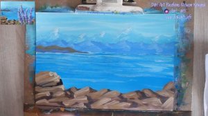 ВИДЕО УРОК! Рисуем горный пейзаж с люпинами ГУАШЬЮ! #Dari_Art