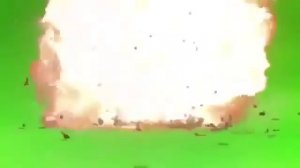 Футаж Взрыв на зелёном фоне