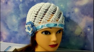 ЛЕТНЯЯ ШАПОЧКА КРЮЧКОМ. Подробный М.К. для начинающих. (720p) (1)