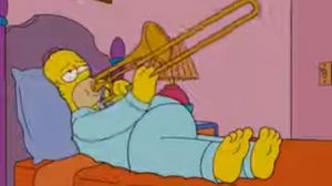 Гомер Симпсон и тромбон/ Homer Simpson play trombone