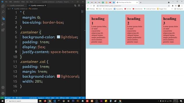 Justify Content | CSS Flexbox Tutorial in Hindi