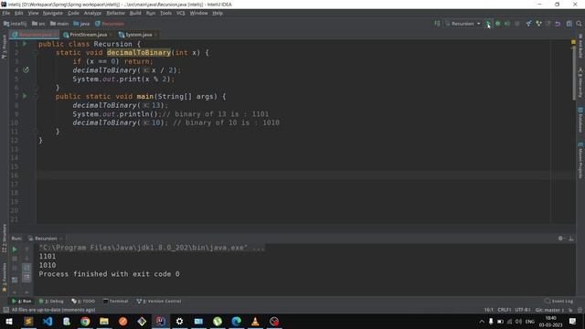 decimal to binary java program using recursion смотреть онлайн