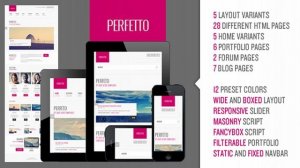 Perfetto - Responsive Bootstrap Template | Themeforest Website Templates and Themes