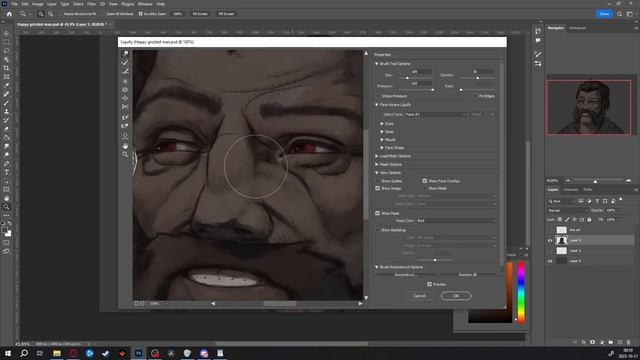 Painting a Lumberjack - Digital Art Timelapse. смотреть онлайн