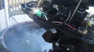 Воды в реке мало, первый запуск тохи 5-ка в бочке .