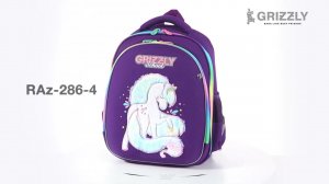 Школьный ранец для девочек RAz-286-4 с единорогом от GRIZZLY