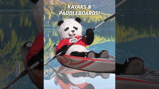 What does RV PandA like to do when he's camping?! #rvlife #camping  #kayak #paddleboard