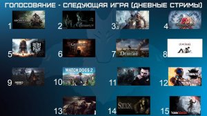 ►►►ГОЛОСОВАНИЕ◄◄◄ за игру для дневных стримов ДО 28.05