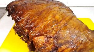 Копченая ляжка кабана без кожи. Результат